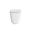 Унитаз подвесной Kerama Marazzi Cubo (Кубо) CU.T.wc.02 безободковый, с сиденьем микролифт, белый глянцевый фото 5