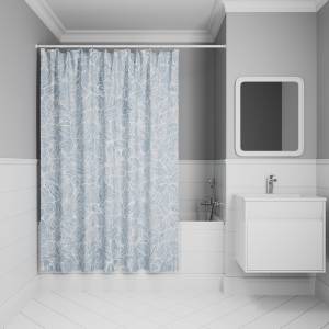 Штора для ванной Iddis Base BX03P18i11 полиэстер, 200x180, голубой