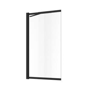 Шторка на ванну Wasserkraft Dill 61S02-100 WS Fixed профиль черный, стекло прозрачное, 100x140