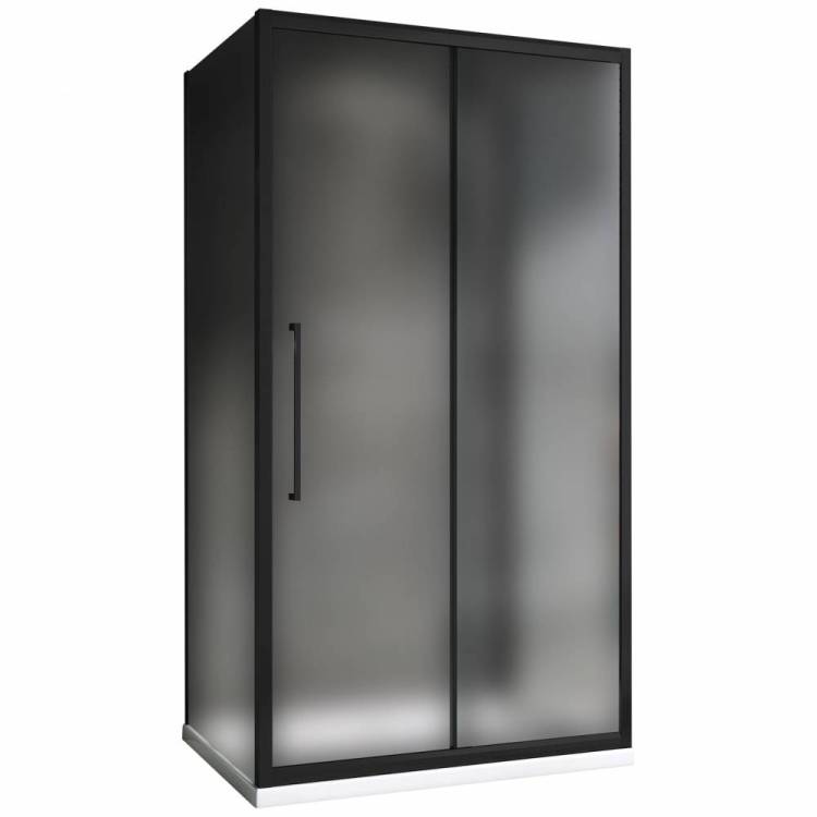 Душевой уголок Abber Schwarzer Diamant AG30140BMH-S80BM-S80BM профиль черный, стекло матовое, 80x140x195