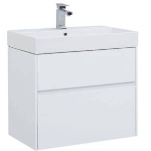 Тумба с раковиной Aquanet Бруклин 70 212597 белый, 572x694x437