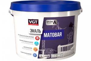 Эмаль универсальная VGT ВД-АК-1179 матовая черная RAL9005 10 кг