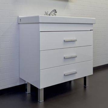 Тумба с раковиной Comforty Никосия-80Н 00-00011162 белый глянец с раковиной Fest 80