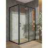 Душевой уголок Orange E23-13090TB профиль черный, стекло прозрачное, 130x88.5x190 фото 4