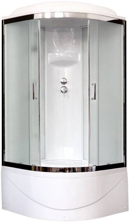 Душевая кабина Royal Bath RB 90BK6-WC-CH с высоким поддоном, с сиденьем