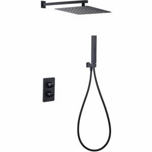 Душевой комплект Allen Brau Infinity 5.21016-31 черный матовый, с внутренней частью