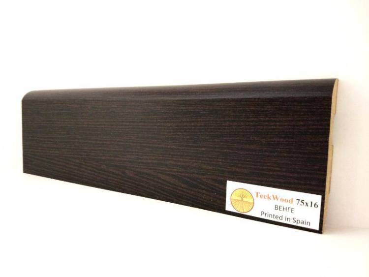 Плинтус МДФ TeckWood цветной Венге (Wenge) 2150х75х16
