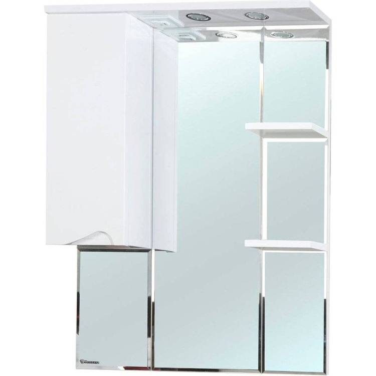 Зеркало Bellezza Эйфория 80 L белое, с подсветкой