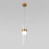 Подвесной светодиодный светильник Eurosvet Lumen 50244/1 Led латунь/прозрачный