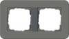 Рамка 2-постовая Gira E3 темно-серый/антрацит 0212423