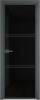 Межкомнатная дверь Profil Doors 3 AX цвет профиля Серая ночь, стекло безопасное 6 мм черный триплекс 600x2000