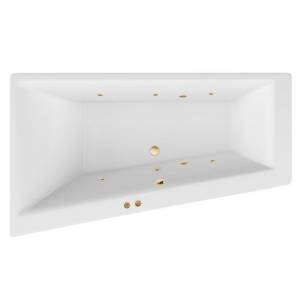 Акриловая ванна Excellent Sfera 170x100 (левая) "SOFT" (золото)