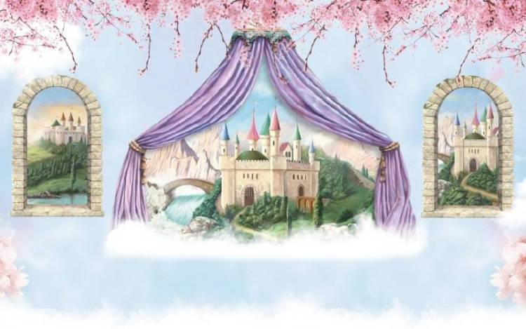 3D Фотообои Artegrafico «Облачный замок» KID014 канвас