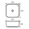 Раковина Aqueduto Espiral ESP0340 37x37, черный матовый фото 6