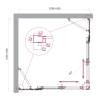 Душевой уголок BelBagno LUCE-A-22-80+25-C-Cr профиль хром, стекло прозрачное, 105x105x195 фото 2