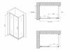 Душевой уголок Abber Schwarzer Diamant AG30120B-S60B 60x195x120, профиль Черный фото 5