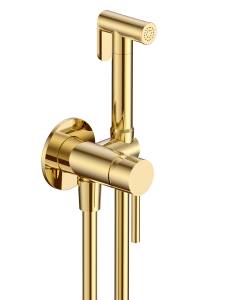 Гигиенический душ AQUAme Siena AQM6217GG скрытый монтаж, латунная лейка, Glossy Gold