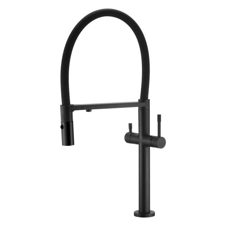 Смеситель для кухни Boheme Uno 115-B Black под фильтр