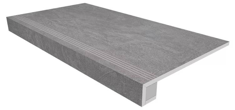 Ступень Ametis by Estima Spectrum 39137 Set/Steptrade/SR01_NS/33x120/Riser/SR01_NS/14,5x120 33x120 неполированная с бортиком + Подступенок 14.5x120