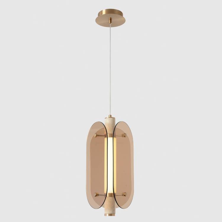 Светильник подвесной Crystal Lux Amarillo SP18W LED Brass