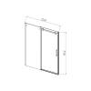 Душевая дверь в нишу Vincea Como-N VDS-4CN150CLB 1500x1950, профиль черный, стекло прозрачное фото 5