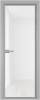 Межкомнатная дверь Profil Doors 1 AV цвет профиля Серебро, стекло безопасное 6 мм белый триплекс 700x2000