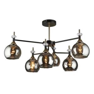 Потолочная люстра IMEX Md.4890 MD.4890-6-S COFFEE+FGD
