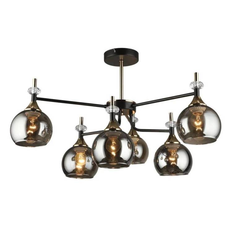 Потолочная люстра IMEX Md.4890 MD.4890-6-S COFFEE+FGD