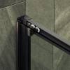 Душевая дверь в нишу MaybahGlass MGD-1632-6 профиль черный, стекло бесцветное, 140x195 фото 6