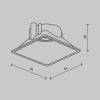 Декоративная рамка-отражатель для светильников Technical Accessories Ring8-10W-SQ-W фото 5