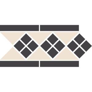 Бордюр Top Cer Victorian designs series Border LISBON-1 with 1 strip Stand. (Tr.16, Dots 14, Strips 14) 28x15