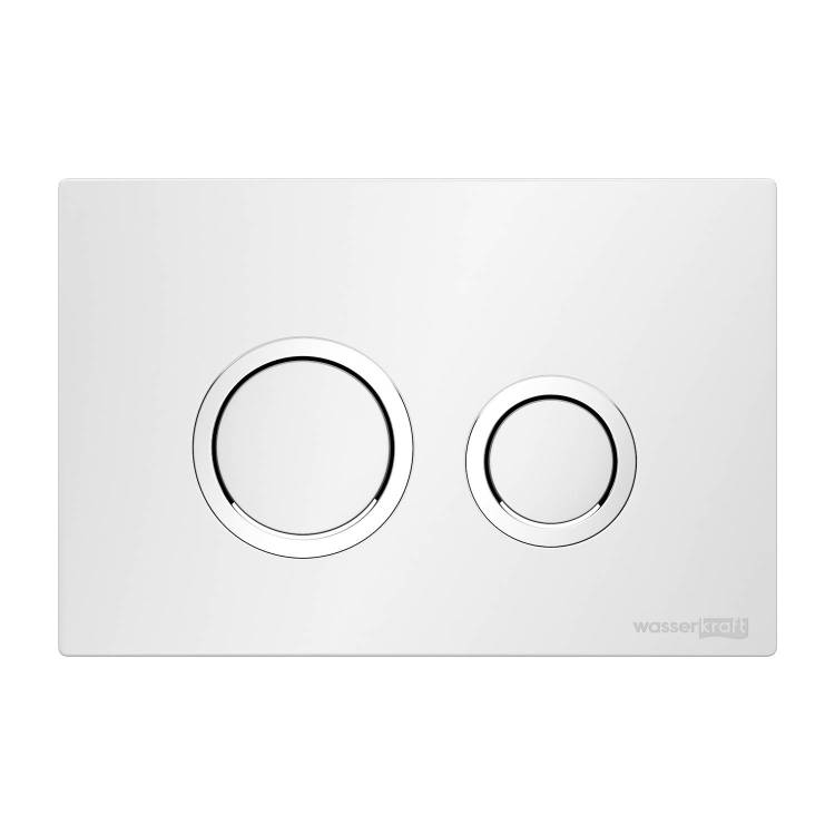 Кнопка смыва Wasserkraft WH01 белый, хром