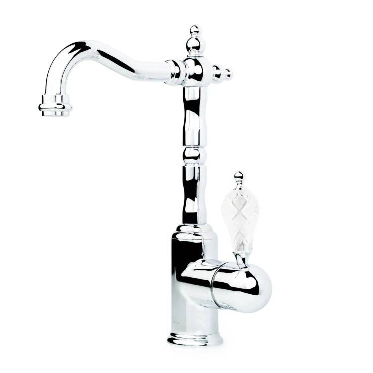 Смеситель для раковины Boheme Crystal 262-CRST высокий, хром