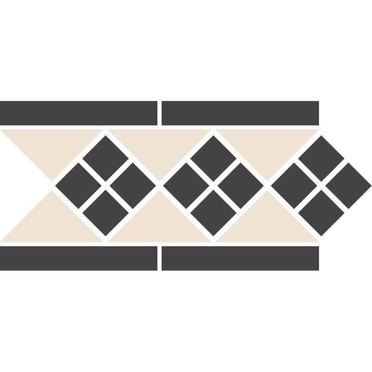 Бордюр Top Cer Victorian designs series Border LISBON-1 with 1 strip Stand. (Tr.16, Dots 14, Strips 14) 28x15