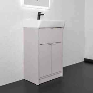 Тумба с раковиной Comforty Руза-50 00-00022855CF серый шёлк