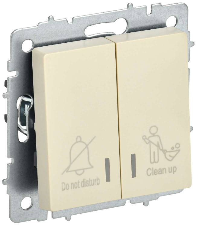 Выключатель 2-клавишный IEK Brite BR-V20-2-10-K10 бежевый