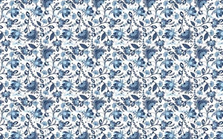 3D Фотообои Artegrafico «Цветочный узор с голубым оттенком» PRV-021 песок