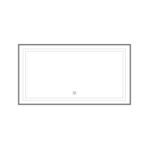 Зеркало Fixsen FX-2100F с LED подсветкой, графит, 100x80 см
