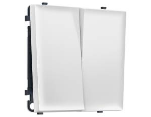 Комплект механизма 2-клавишного выключателя Ambrella Volt Sigma MS123050 белый матовый
