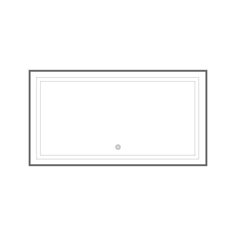 Зеркало Fixsen FX-2100F с LED подсветкой, графит, 100x80 см