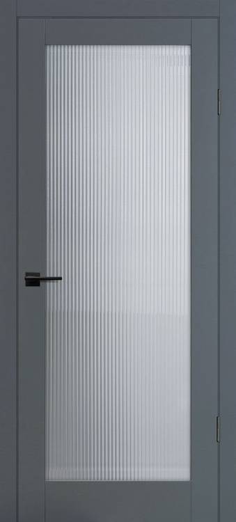 Межкомнатная дверь Profilo Porte PSC-55 полотно Графит, стекло Moru Optiwhite 700x2000
