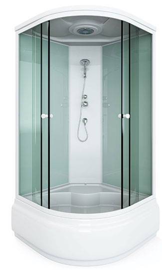 Душевая кабина Arcus Style S-23 100x100x215, двери - матовые фактурные, задние стекла - белые матовые