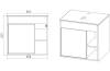Тумба с раковиной Viant Бостон VBOS65N-T1STP 500x655x636 1 ств со столешницей подвесная фото 6