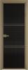 Межкомнатная дверь Profil Doors 3 AX цвет профиля Шампань, стекло безопасное 6 мм мору черный 700x2000