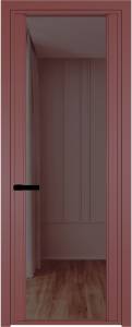 Межкомнатная дверь Profil Doors 2 AGP цвет профиля Красный антрацит, стекло безопасное 6 мм золотистая бронза 600x2000
