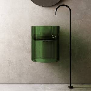 Раковина Abber Kristall AT2704Emerald подвесная, прозрачная, 42 см, зеленая