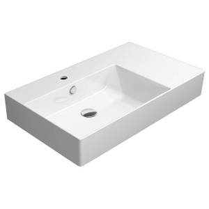 Раковина GSI Kube X 9456111 80 см, белая глянцевая