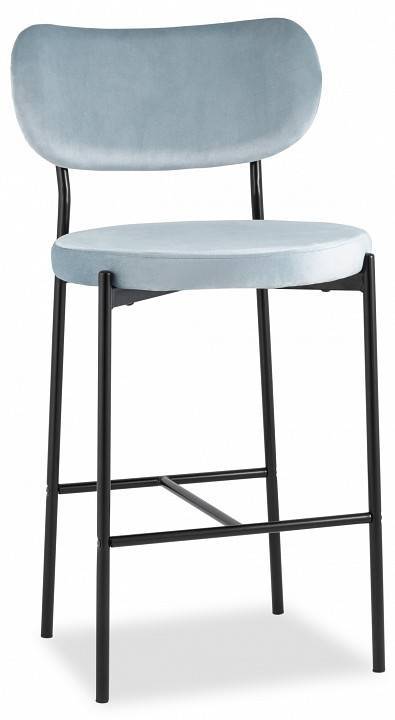 Стул барный Stool Group Барбара BARBARA CC HLR-57 велюр серо-голубой