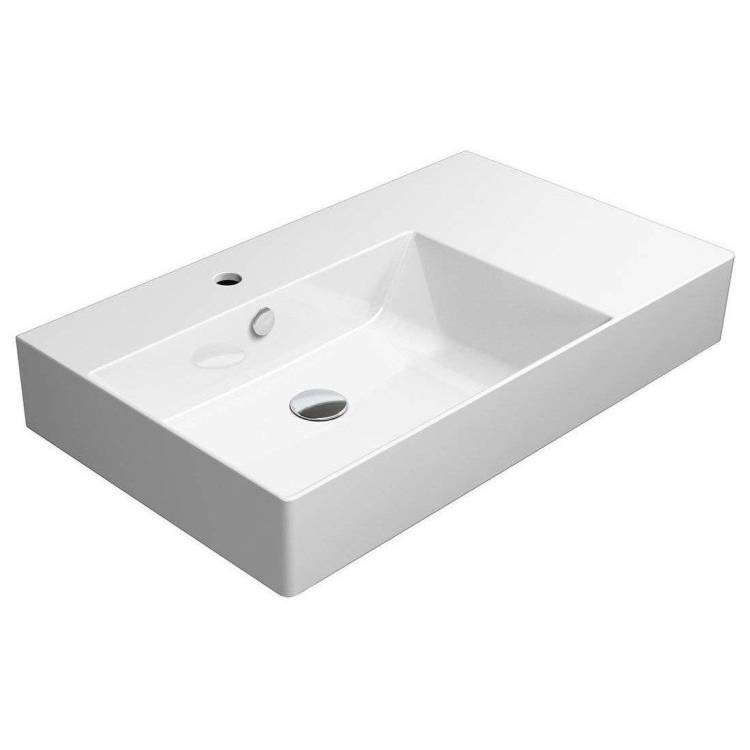 Раковина GSI Kube X 9456111 80 см, белая глянцевая