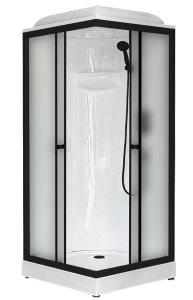 Душевая кабина Royal Bath HP RB90HP1-M-BL профиль черный, стекло матовое, 90x90x217